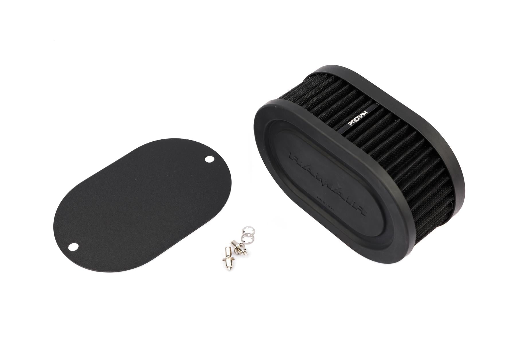 Ramair Pleated Carb Intake Air Filter MultiFit Blank Plate 65mm Int Height