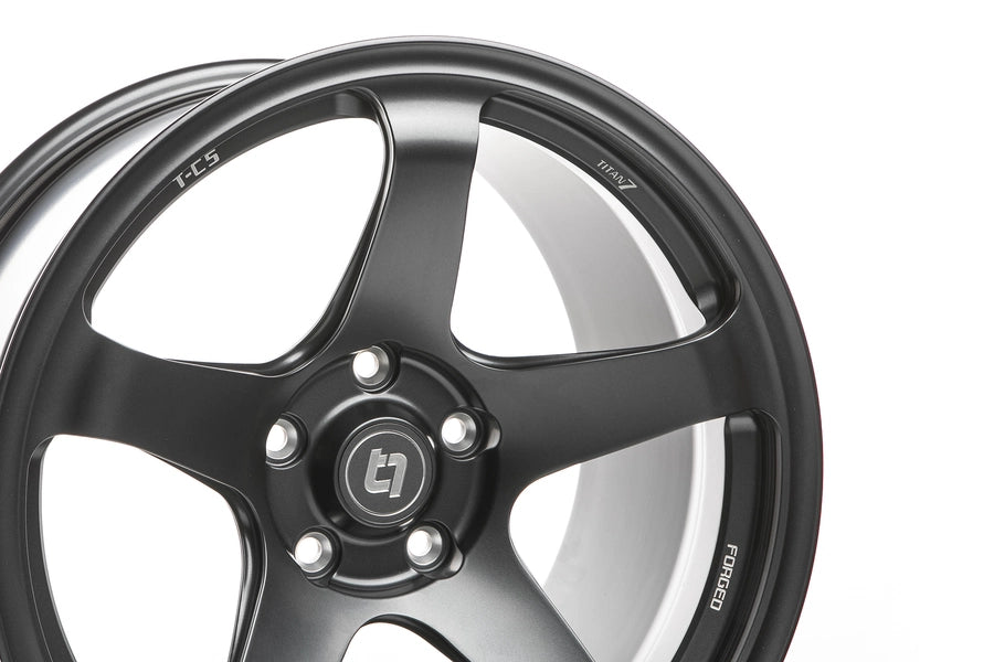 Titan 7 Forged Aluminium Wheel - T-C5 18x9.5 5x120 ET 45 CB 64.1 in Advance Dark Gunmetal