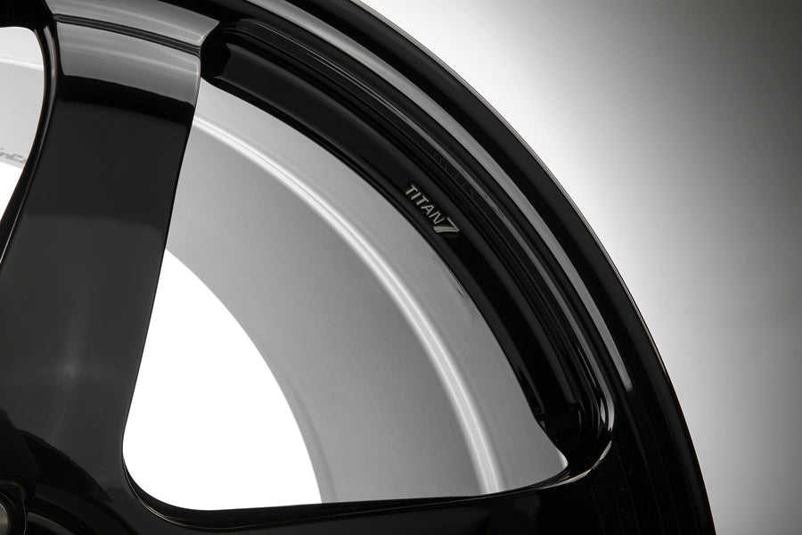 Titan 7 Forged Aluminium Wheel - T-C5 17x9.5 5x114.3 ET 57 CB 73 in Wicked Black