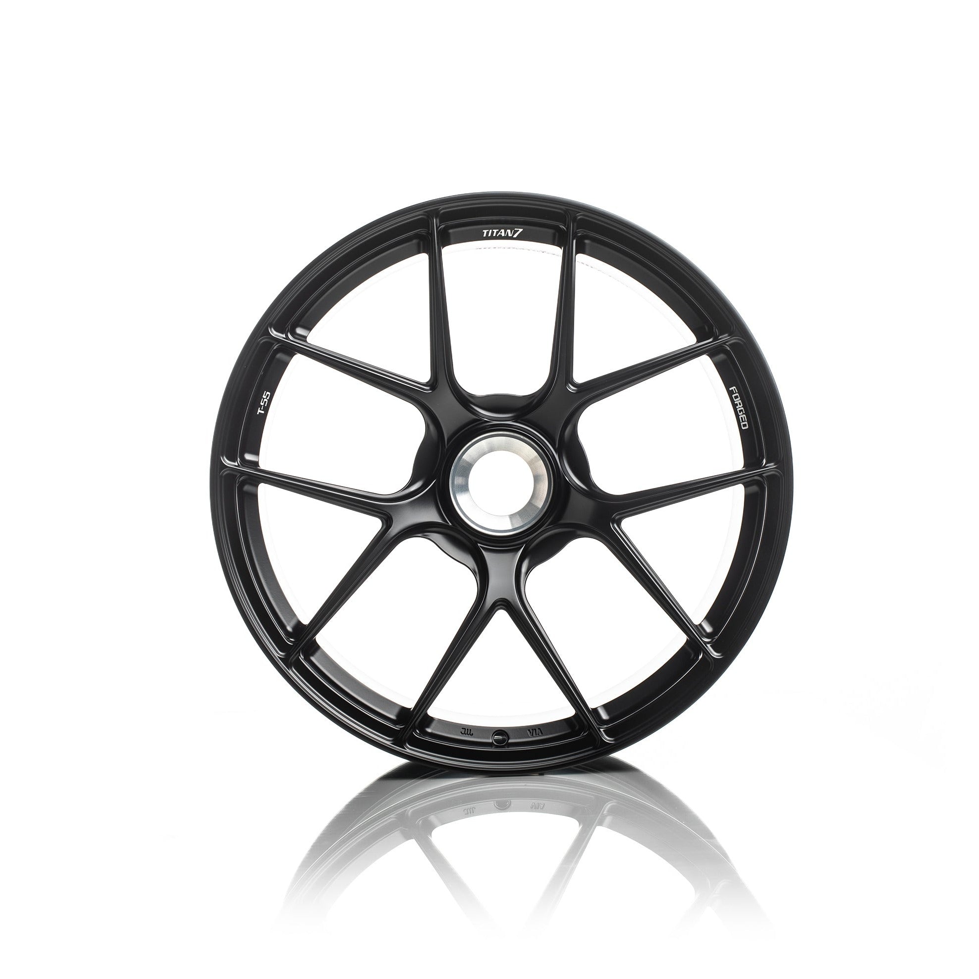 Titan 7 Forged Aluminium Wheel - T-S5 20x9 Centerlock ET 52 CB CL in Machine Black