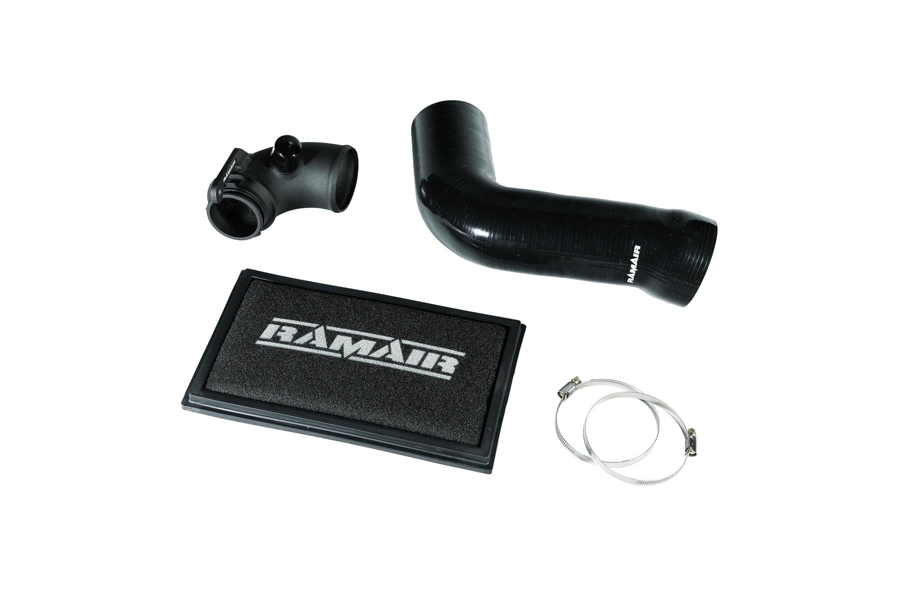 Ramair RPF-3129-RIP-BK-TI - Panel Air Filter Intake Pipe Air Hose & Turbo Elbow - A3 S3 TSI MQB