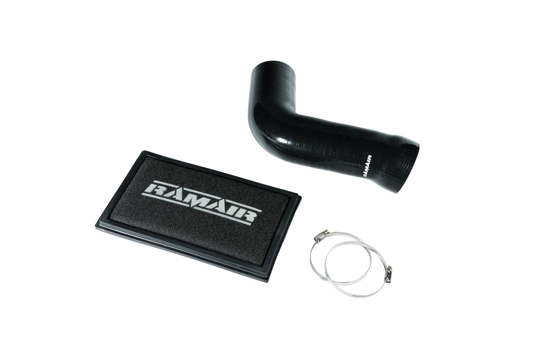 Ramair RPF-3129-RIP-BK - Silicone Intake Pipe Hose & Replacement Air Filter - Audi S3 TSI MQB