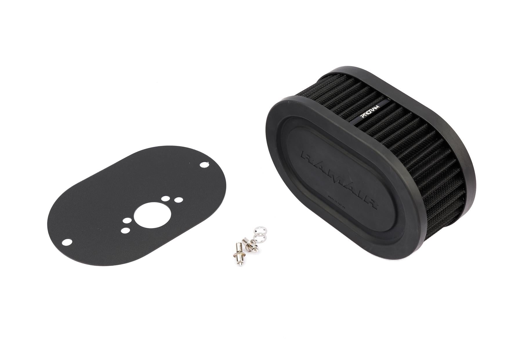 Ramair Pleated Carb Air Filter Baseplate to fit SU HS2 1.25in (32mm Mini Offset) - 65mm