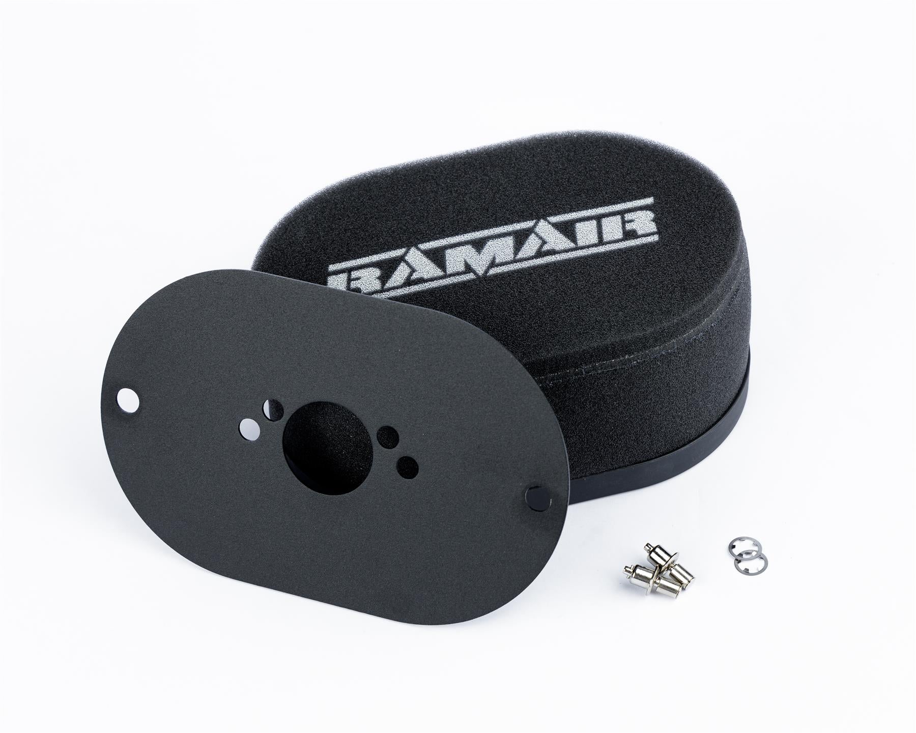 Ramair Carburettor Foam Air Filter with Baseplate to fit SU HS2 1.25in (32mm Mini Offset) - 25mm Internal Height