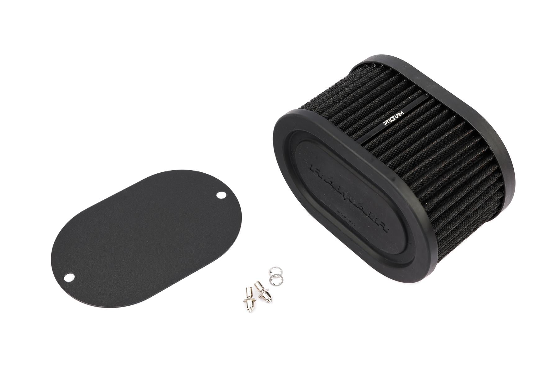 Ramair Pleated Carb Intake Air Filter MultiFit Blank Plate 100mm Int Height