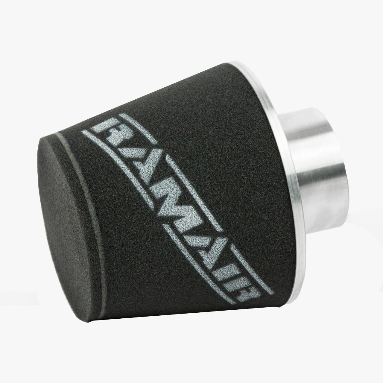 Ramair Large Foam Filter Aluminium Base 100mm OD SIlver