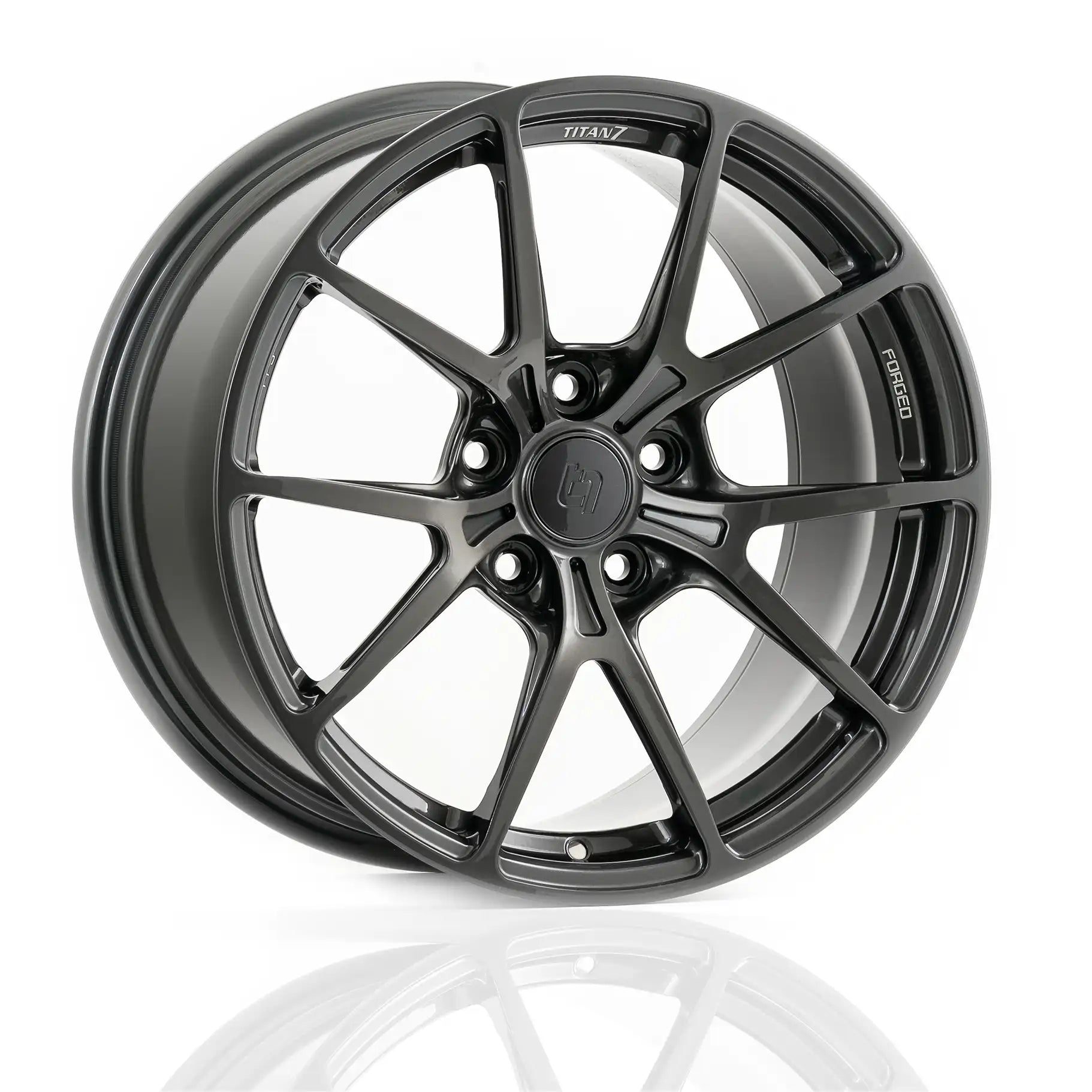 Titan 7 Forged Aluminium Wheel - T-P5 18x PCD 5-114 CB 73 In Advanced Dark Gunmetal