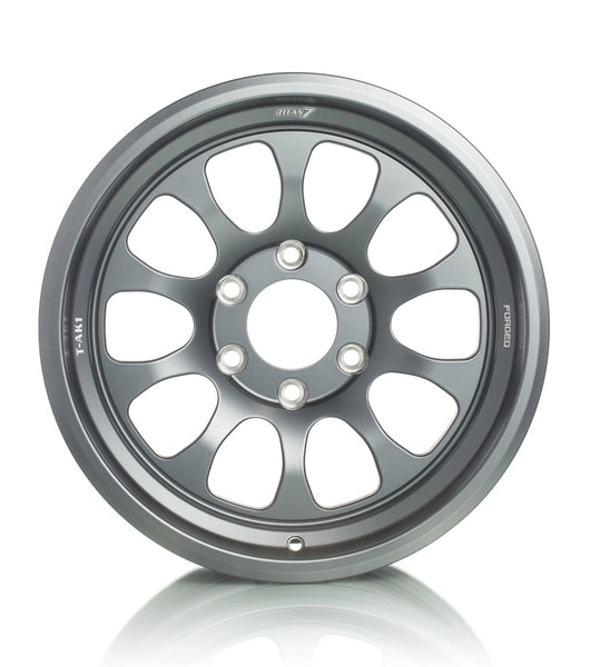 Titan 7 Forged Aluminium Wheel - T-AK1 18x8.5 6-139.7 ET 20 CB 106.3 in Satin Titanium