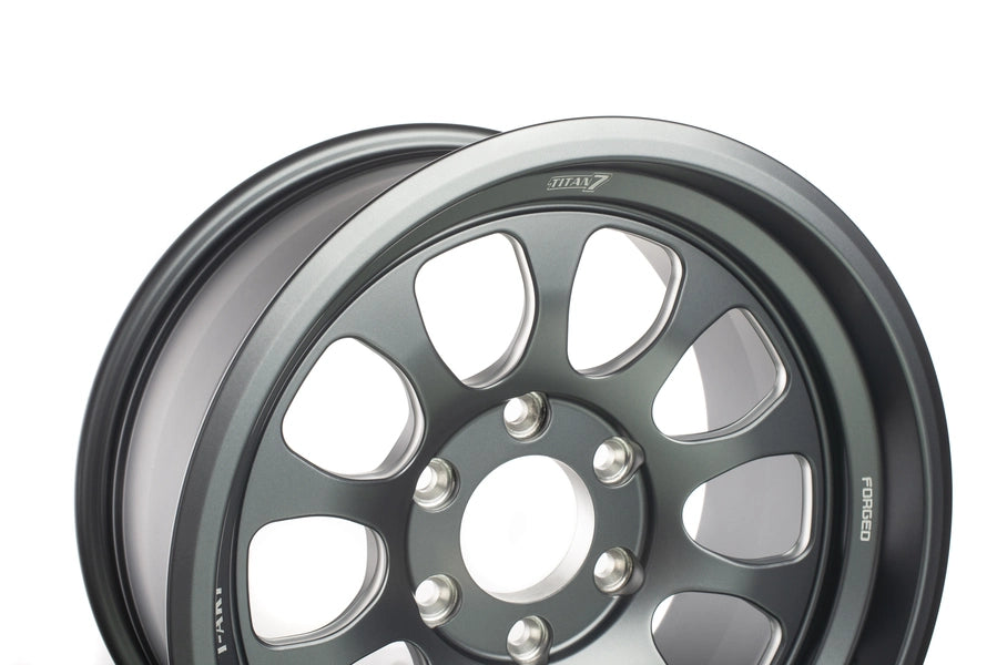 Titan 7 Forged Aluminium Wheel - T-AK1 17x7.5 6-130 ET 49 CB 65.1 in Satin Titanium