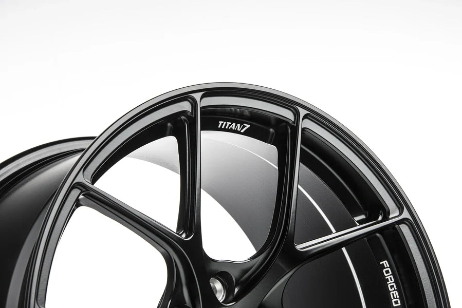Titan 7 Forged Aluminium Wheel - T-S5 19x9.5 5x120 ET 27 CB 72.56 in Machine Black