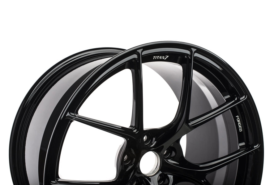Titan 7 Forged Aluminium Wheel - T-S5 17x8 5x114.3 ET 37 CB 70.1 in Machine Black