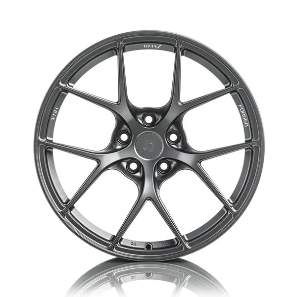 Titan 7 Forged Aluminium Wheel - T-S5 19x9.5 5x120 ET 40 CB 64.1 in Satin Titanium