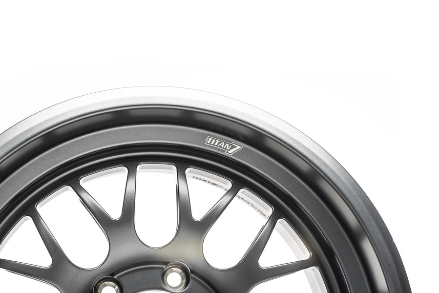 Titan 7 Forged Aluminium Wheel - T-AK2 17x8.5 5x127 ET -1 CB 71.5 in Satin Titanium