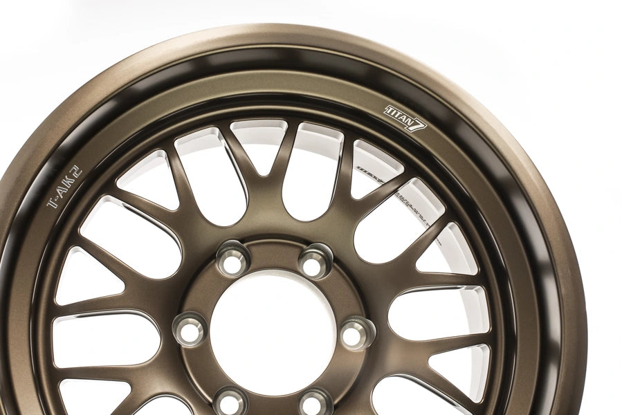 Titan 7 Forged Aluminium Wheel - T-AK2 17x8.5 5x130 ET -1 CB 71.6 in Techna Bronze