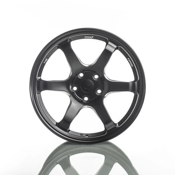 Titan 7 Forged Aluminium Wheel - T-D6 18x9.5 5x120 ET 45 CB 64.1 in Machine Black