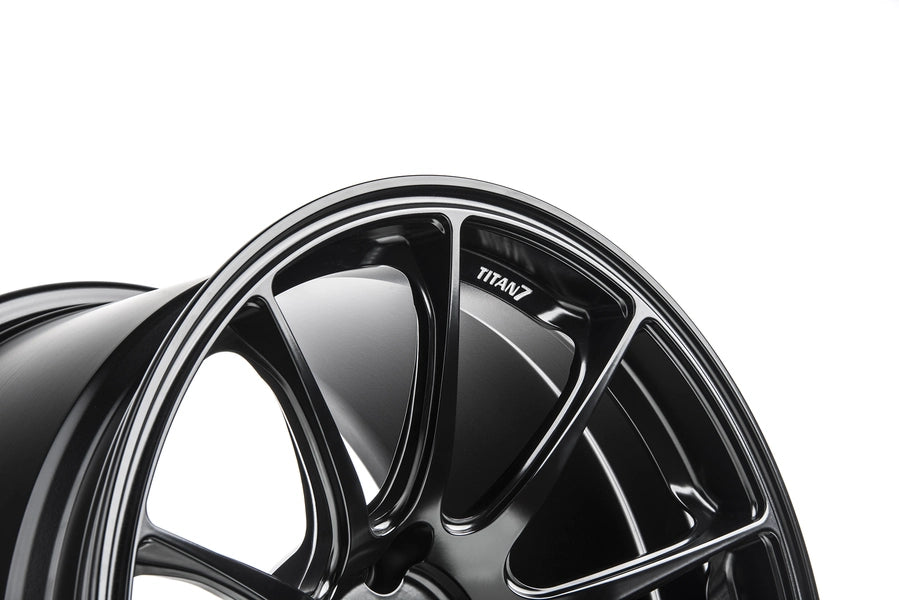 Titan 7 Forged Aluminium Wheel - T-R10 17x9.5 5x114.3 ET 51 CB 73.1 in Machine Black