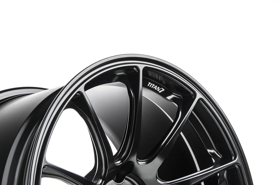 Titan 7 Forged Aluminium Wheel - T-R10 20x11.5 5x120.65 ET 45 CB 66.9 in Machine Black