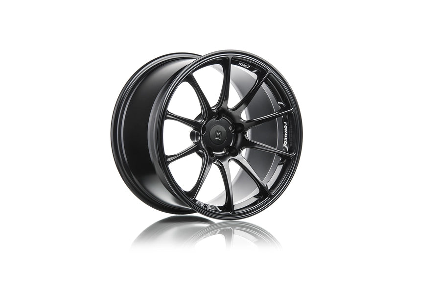 Titan 7 Forged Aluminium Wheel - T-R10 17x9.5 5x114.3 ET 51 CB 73.1 in Machine Black