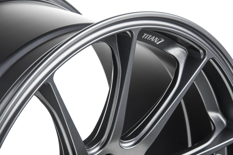 Titan 7 Forged Aluminium Wheel - T-R10 17x9.5 5x114.3 ET 51 CB 73.1 in Satin Titanium