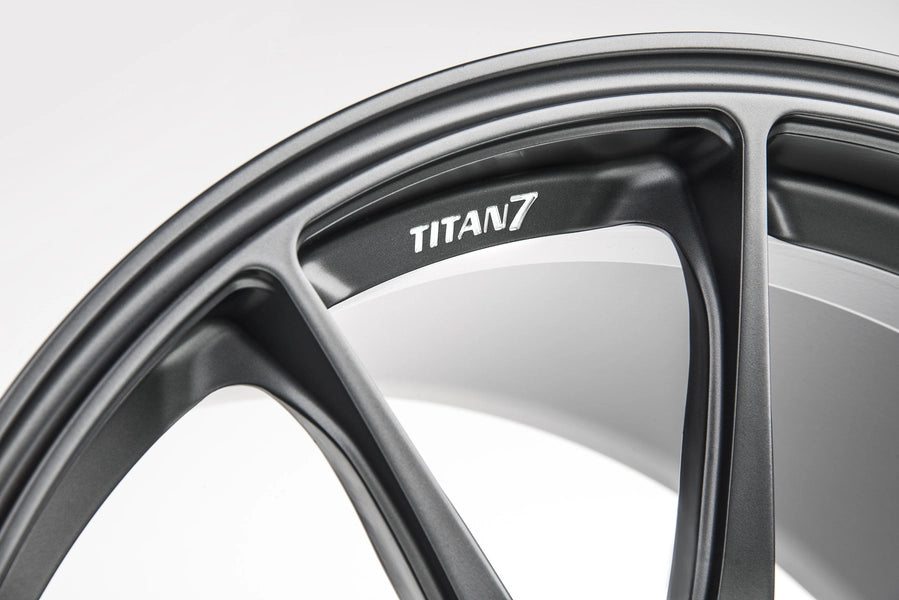 Titan 7 Forged Aluminium Wheel - T-R10 17x9.5 5x114.3 ET 51 CB 73.1 in Satin Titanium