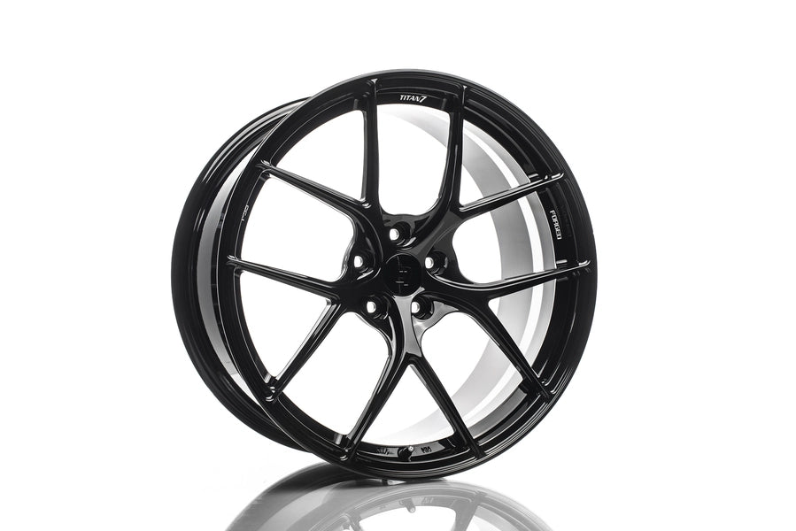Titan 7 Forged Aluminium Wheel - T-S5 18x9 5X100 ET 47 CB 56.1 in Wicked Black