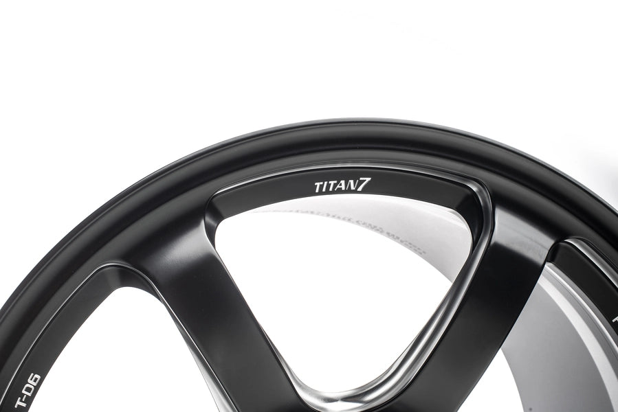 Titan 7 Forged Aluminium Wheel - T-D6e 18x9 5x130 ET 48 CB 71.6 in Machine Black