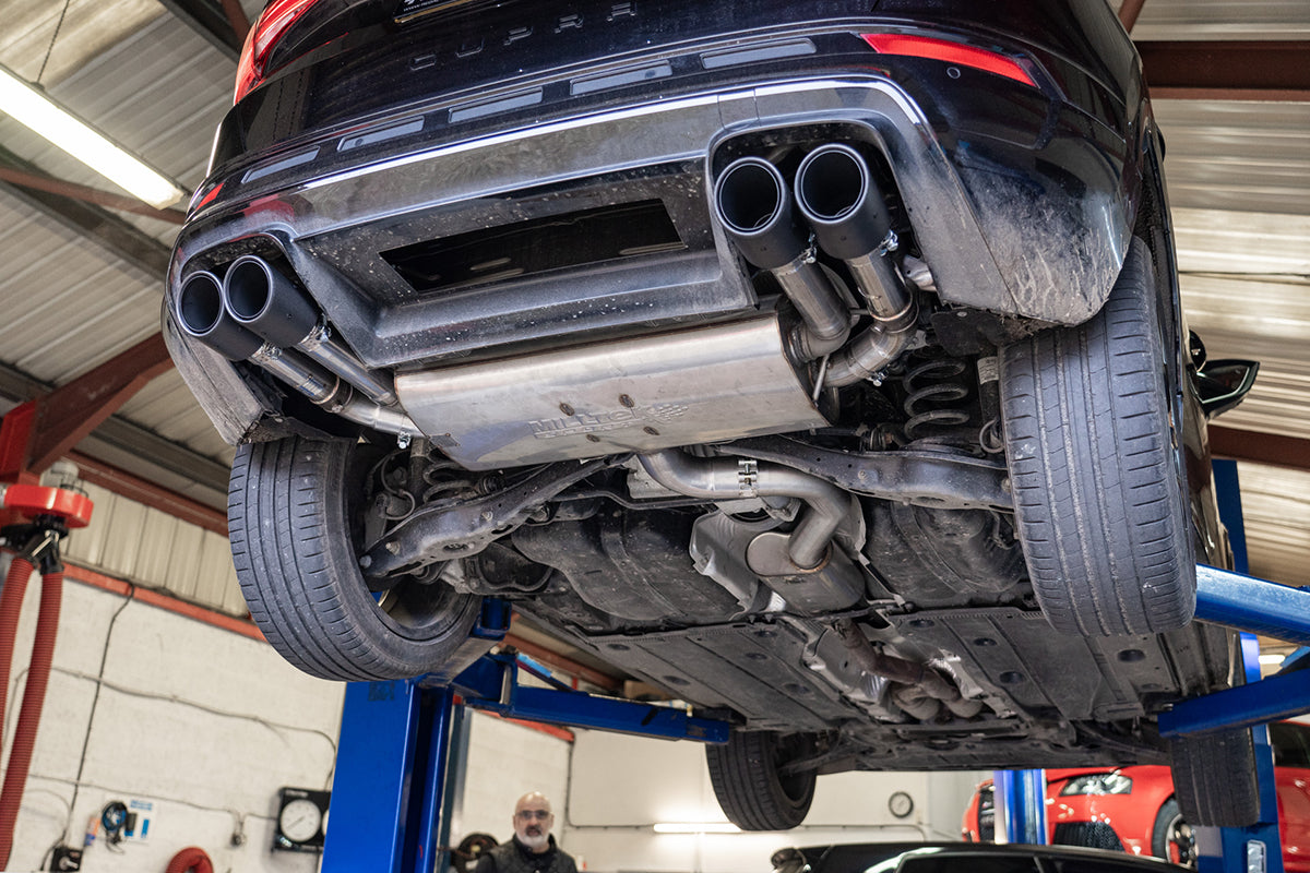 Milltek Cat-back - GPF/OPF Back - Non-Res (Louder) with JET-100 Carbon Trims - Ateca Cupra SSXSE222