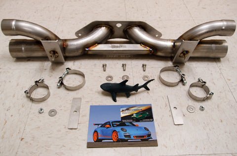 SharkWerks 997 / 997.2 GT3 Center Bypass Exhaust for 2007-'12 997, 997.2 GT3 / RS