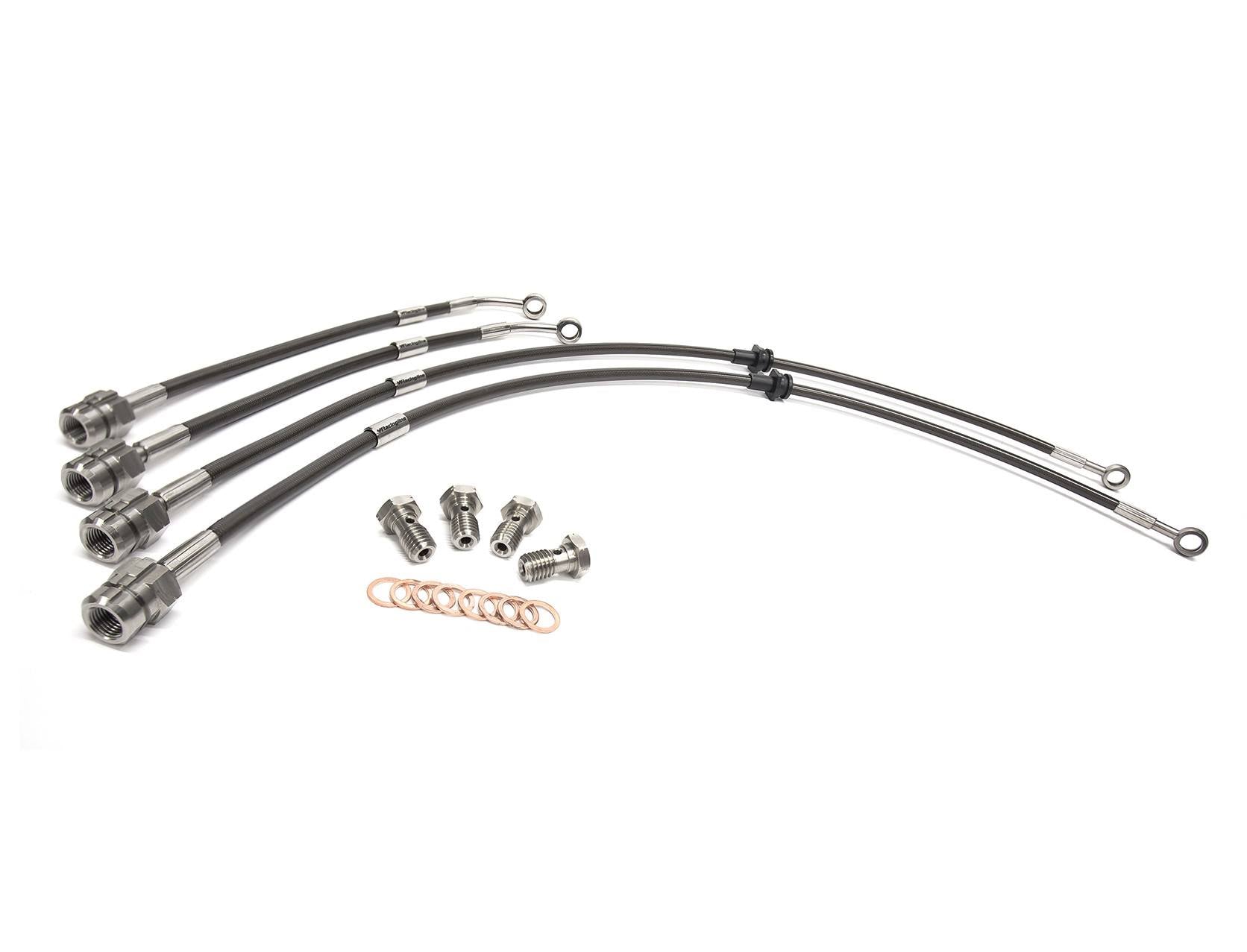 Racingline Brake Line Kit Front & Rear Kit Inc. OEM Banjo Bolts - Golf 7