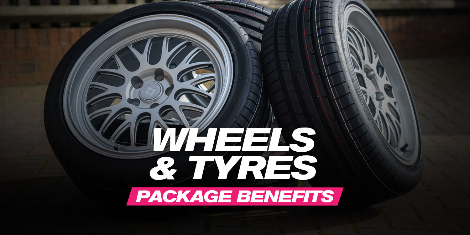 Wheels and tyres package deal for performance car upgrade