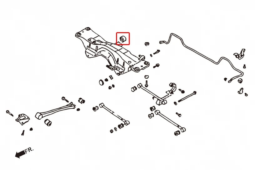 Hardrace REAR DIFFERENTIAL TO SUB-FRAME BUSHING SUBARU FORESTER, IMPREZA, LEGACY/OUTBACK (0005090)