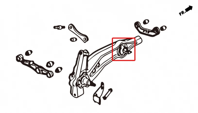 Hardrace REAR TRAILING ARM BUSH - HONDA - FITS MULTIPLE MODELS (0005195)