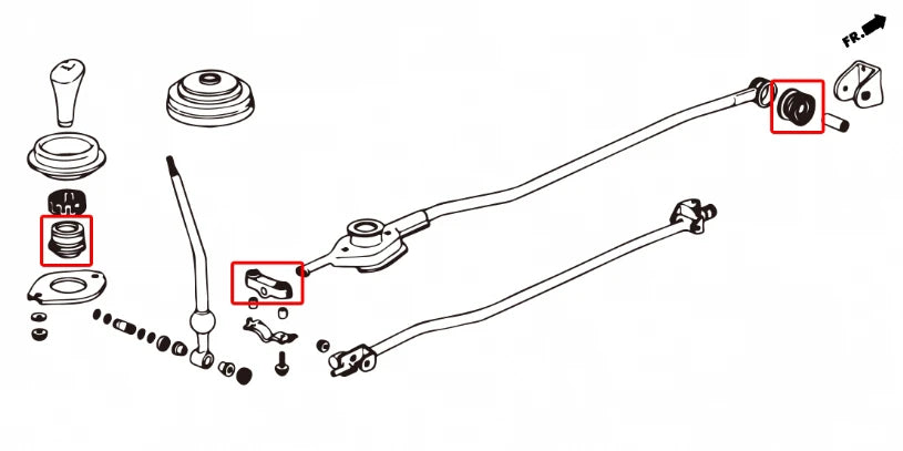 Hardrace GEAR SHIFTER BUSH KIT REINFORCED - HONDA - FITS MULTIPLE MODELS (0005197)