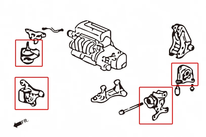 Hardrace HARDEN ENGINE MOUNT HONDA CIVIC, INTEGRA, RSX (0005242)