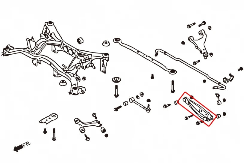 Hardrace REAR LOWER CONTROL ARM ADJUSTABLE (0005688)