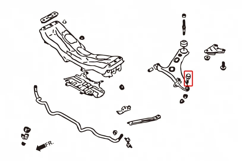 Hardrace ROLL CENTER ADJUSTER - SUBARU - FITS MULTIPLE MODELS (0007855)