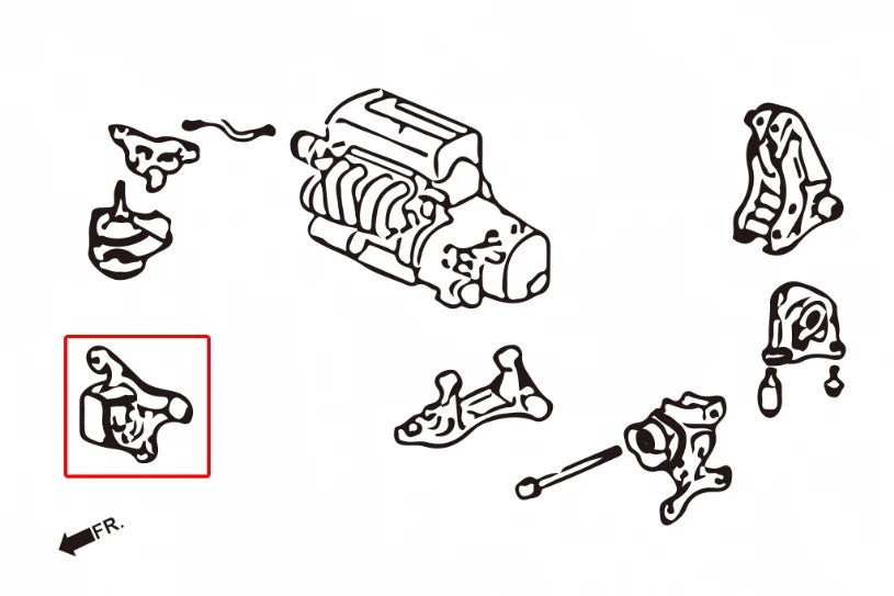 Hardrace FRONT HARDEN ENGINE MOUNT HONDA CIVIC, INTEGRA, RSX (0009290)