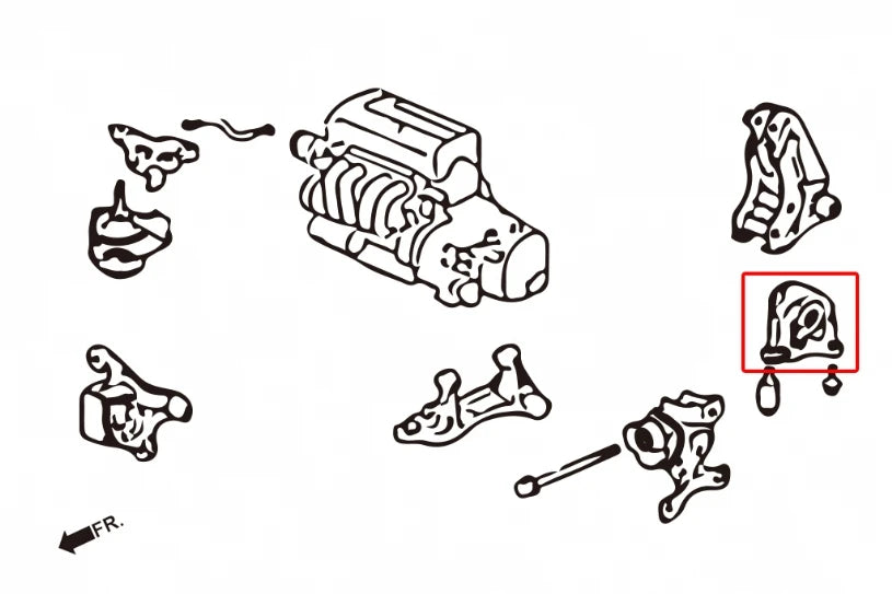 Hardrace ENGINE MOUNT - REAR - HONDA - FITS MULTIPLE MODELS (0009291)