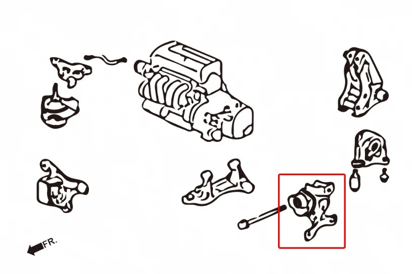 Hardrace HARDEN TRANSMISSION MOUNT HONDA CIVIC, INTEGRA, RSX (0009292)