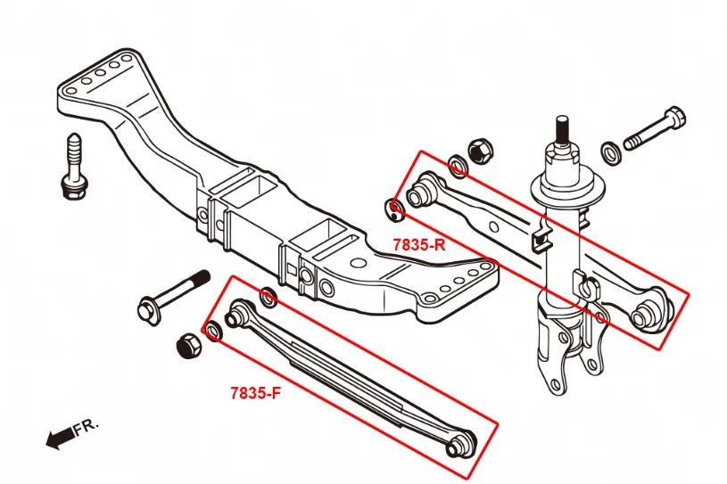 Hardrace REAR LATERAL REAR ARM ALFA ROMEO 147, 156, GT (0009297)