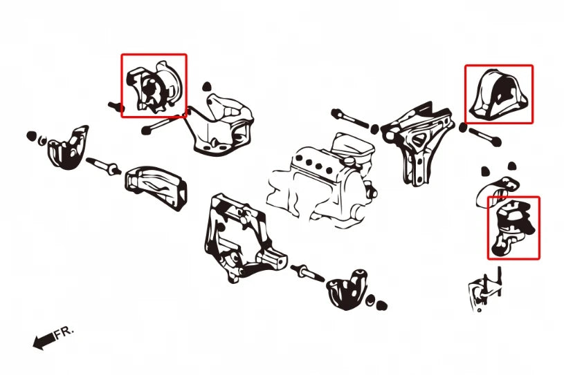 Hardrace HARDEN ENGINE MOUNT HONDA CIVIC (0009381)