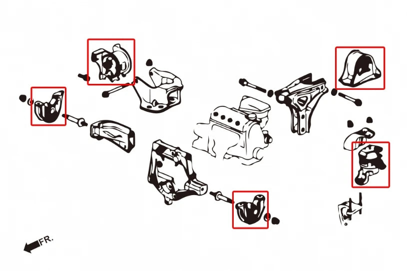 Hardrace HARDEN ENGINE MOUNT HONDA CIVIC (0009432)