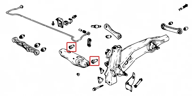 Hardrace REAR LOWER ARM BUSH - HONDA - FITS MULTIPLE MODELS (0012081)