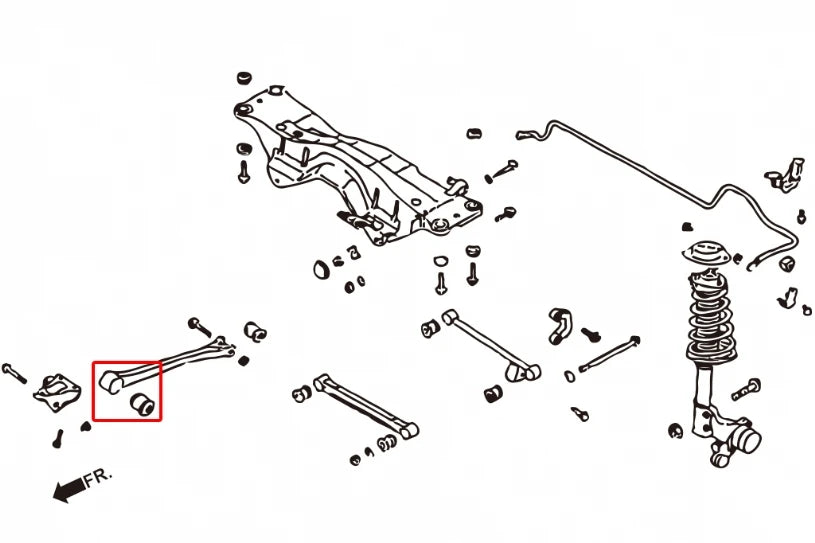 Hardrace TRAILING ARM BUSHING SUBARU FORESTER, IMPREZA, LEGACY/OUTBACK (0012201)