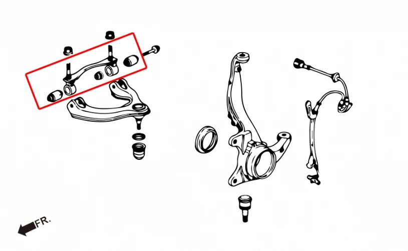 Hardrace FRONT UPPER ARM BUSH KIT - HONDA - FITS MULTIPLE MODELS (0012342)