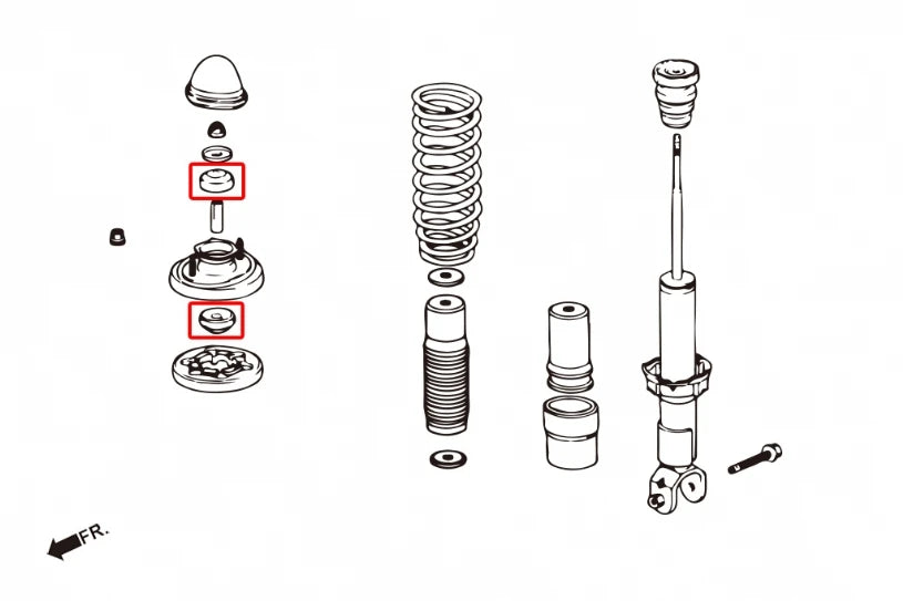 Hardrace REINFORCED TOP MOUNT BUSH - HONDA - FITS MULTIPLE MODELS (0012603)