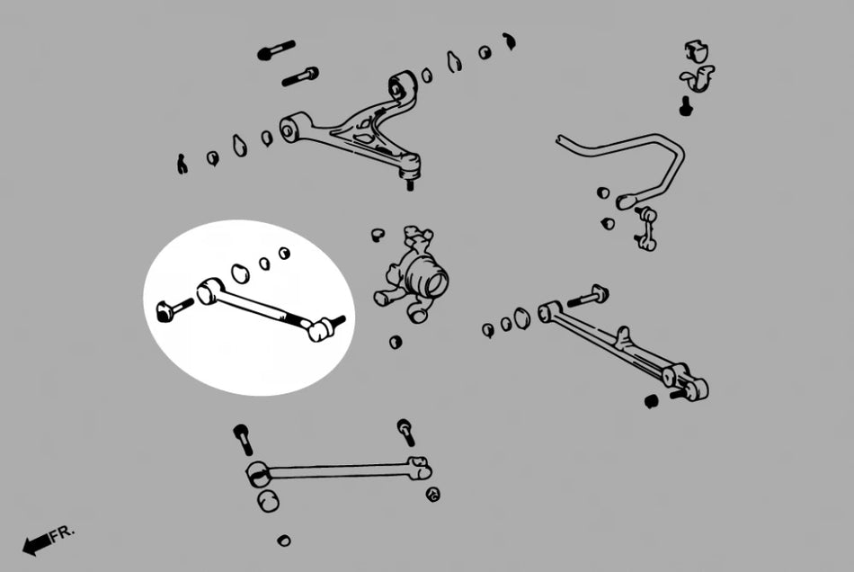 Hardrace ADJ. REAR TOE CONTROL ARM LEXUS GS, SC, TOYOTA SOARER (0012846)