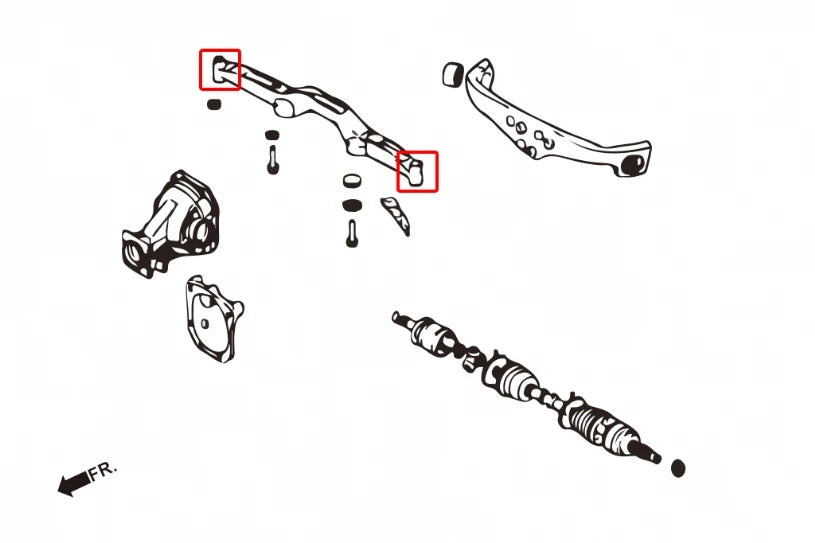 Hardrace REAR DIFF SUPPORT MEMBER BUSH MITSUBISHI LANCER EVOLUTION (0013158)