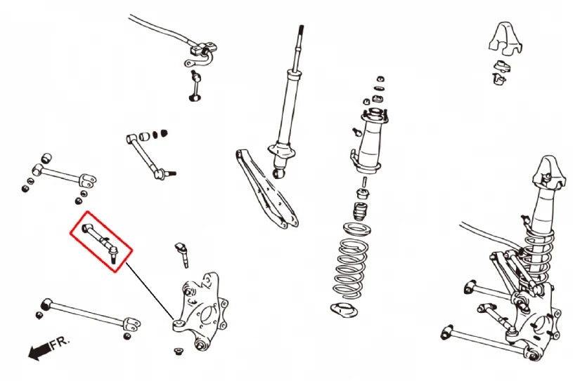 Hardrace REAR TOE CONTROL ARM ADJUSTABLE LEXUS, TOYOTA (0013287)