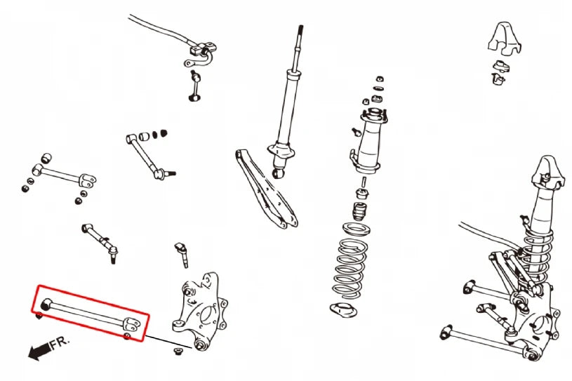 Hardrace REAR STRUT ARM ADJUSTABLE LEXUS, TOYOTA (0013290)